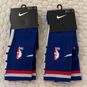 Nike Blue and Red NBA Unisex Athletic Socks